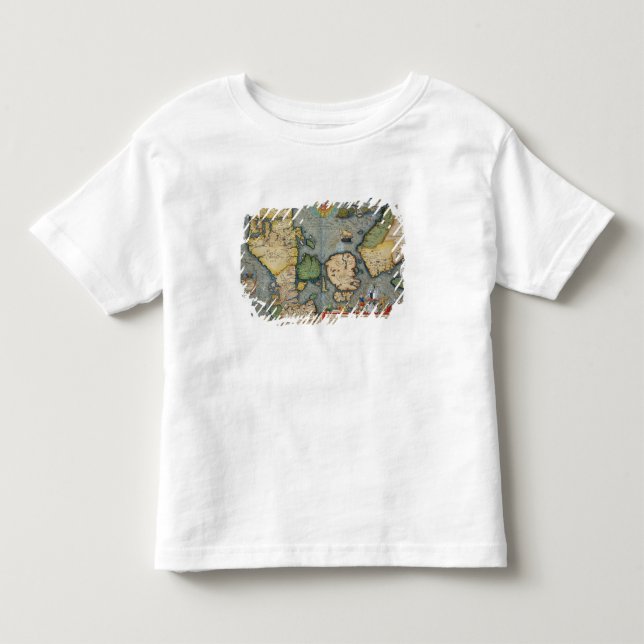 T-shirts Mapa de Europa do Norte, 'de Civitates Orbis Terr (Frente)