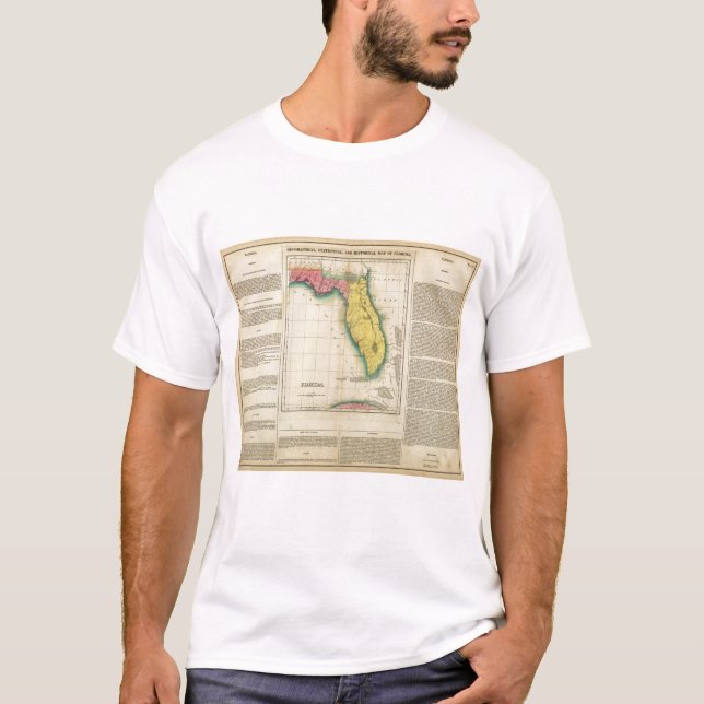 T-shirts Mapa de Florida (Frente)