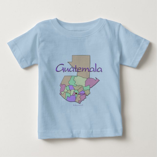 T-shirts Mapa de Guatemala (Frente)