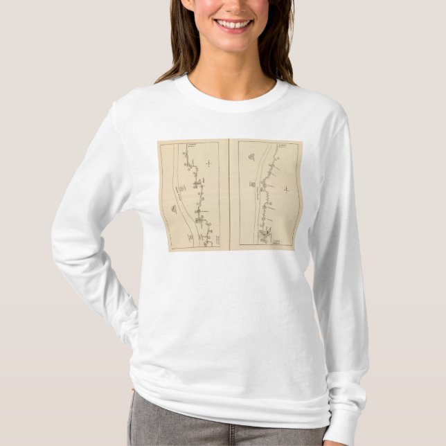 T-shirts Mapa de índice o Condado de Putnam Dutchess County (Frente)
