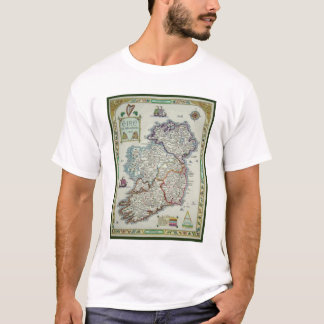 T-shirts Mapa de Ireland - mapa histórico de Eire Erin do