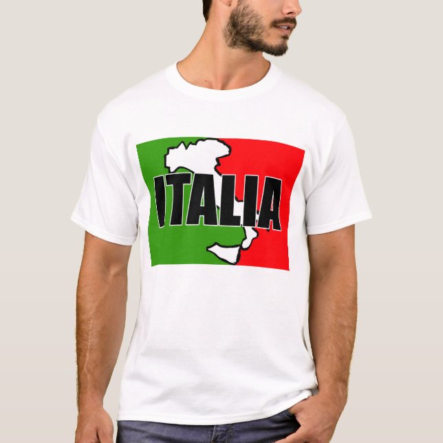T-shirts Mapa de Italia (Frente)