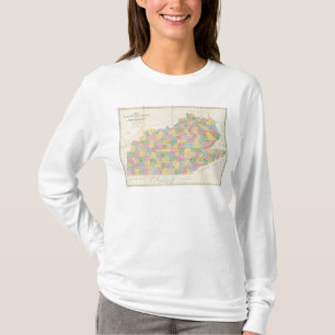 T-shirts Mapa de Kentucky & de Tennessee