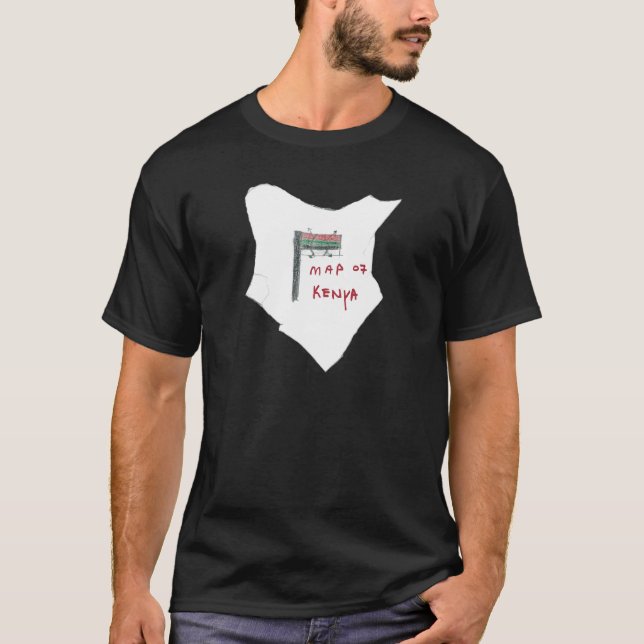 T-shirts Mapa de Kenya (Frente)
