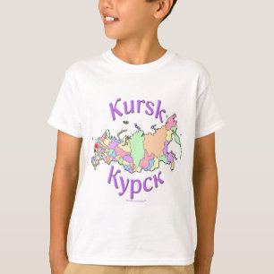 T-shirts Mapa de Kursk Rússia