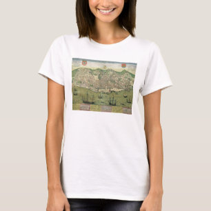 T-shirts Mapa de Lisboa, de "Civitates Orbis Terrarum"