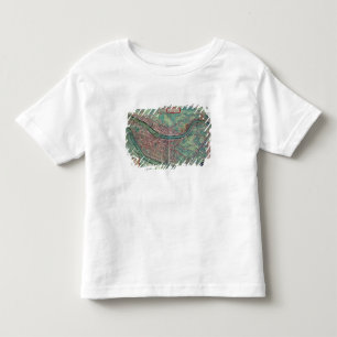 T-shirts Mapa de Lyon, de "Civitates Orbis Terrarum" pelo