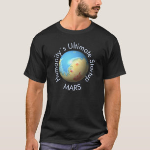 T-shirts Mapa de Mars Mola após terraformagem