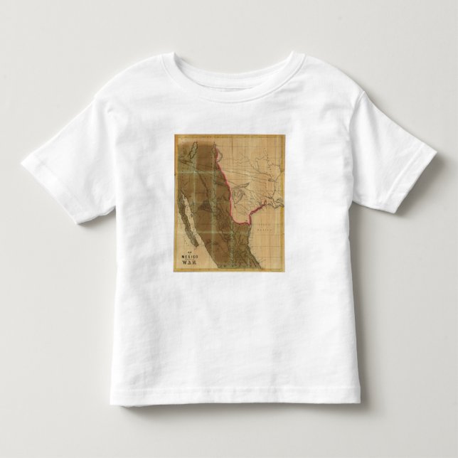 T-shirts Mapa de México que mostra Seat da guerra (Frente)