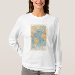 T-shirts Mapa de Oceano Atlântico