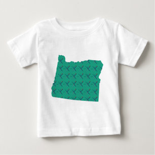 T-shirts Mapa de Oregon do tapete do aeroporto de Portland