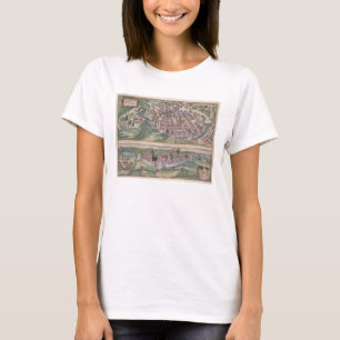 T-shirts Mapa de Poznan e de Gruczno, 'de Civitates Orbis T