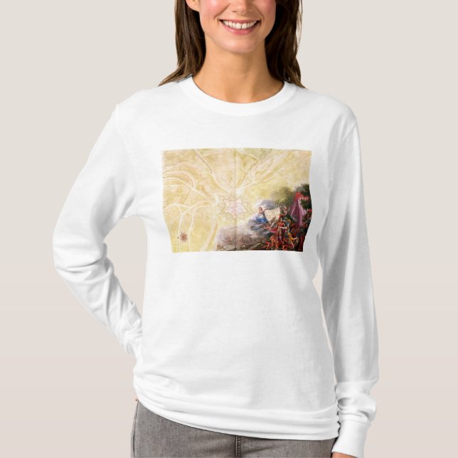 T-shirts Mapa de Rocroi, 'de Atlas de Louis XIV' (Frente)