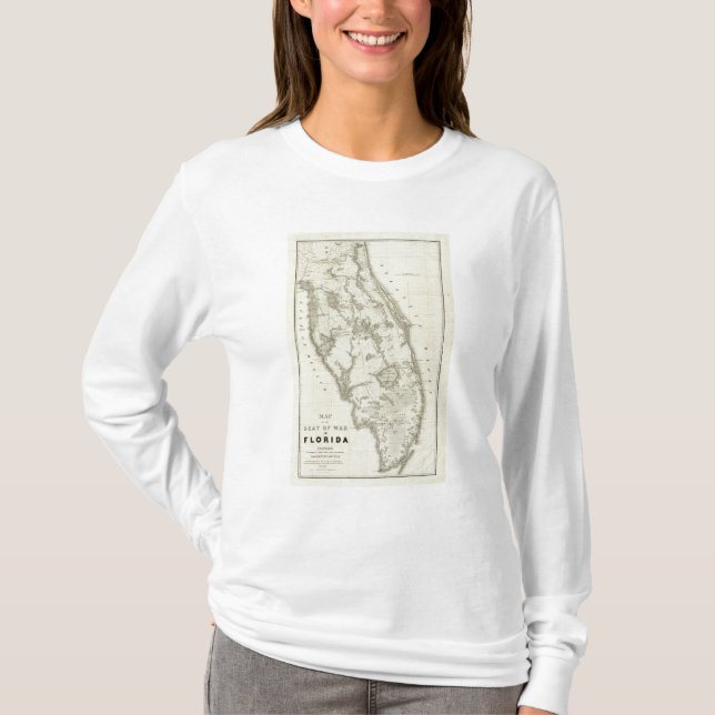 T-shirts Mapa de Seat da guerra em Florida (Frente)