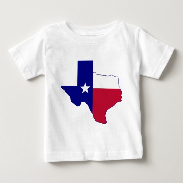 T-shirts Mapa de Sinalizador do Texas (Frente)