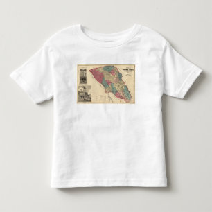 T-shirts Mapa de Sonoma County Califórnia