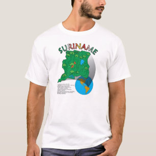 T-shirts Mapa de Suriname