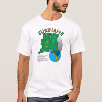 T-shirts Mapa de Suriname