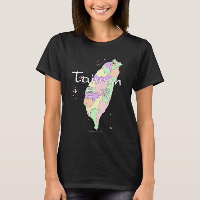 T-shirts Mapa de Taiwan (Frente)
