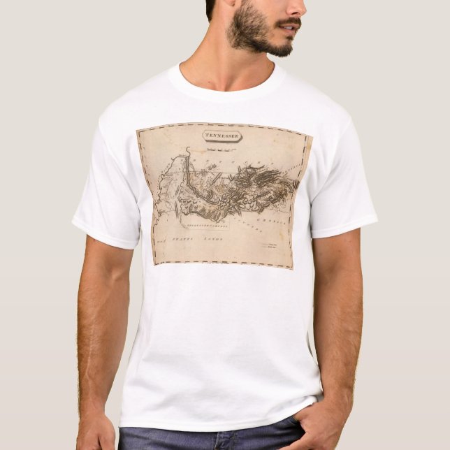 T-shirts Mapa de Tennessee por Arrowsmith (Frente)