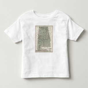 T-shirts Mapa do atlas de Alabama