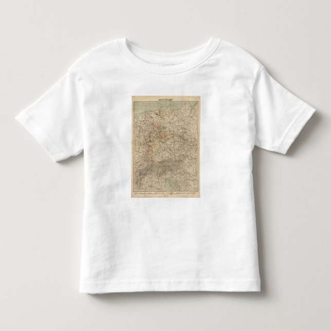 T-shirts Mapa do atlas de Alemanha (Frente)