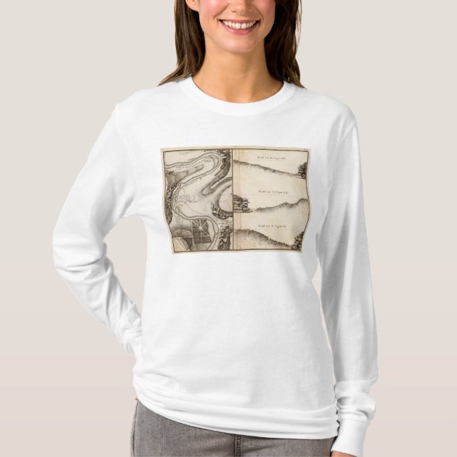 T-shirts Mapa do atlas de Charente do La (Frente)