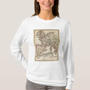 T-shirts Mapa do atlas de Europa