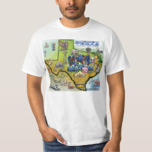 T-shirts Mapa do Burnet TEXAS