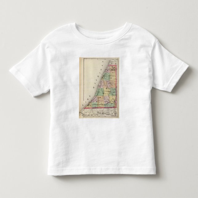 T-shirts Mapa do Condado de Berrien, Michigan (Frente)