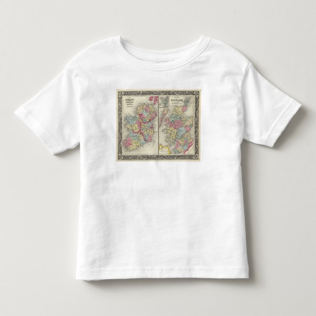 T-shirts Mapa do condado de Scotland (Frente)