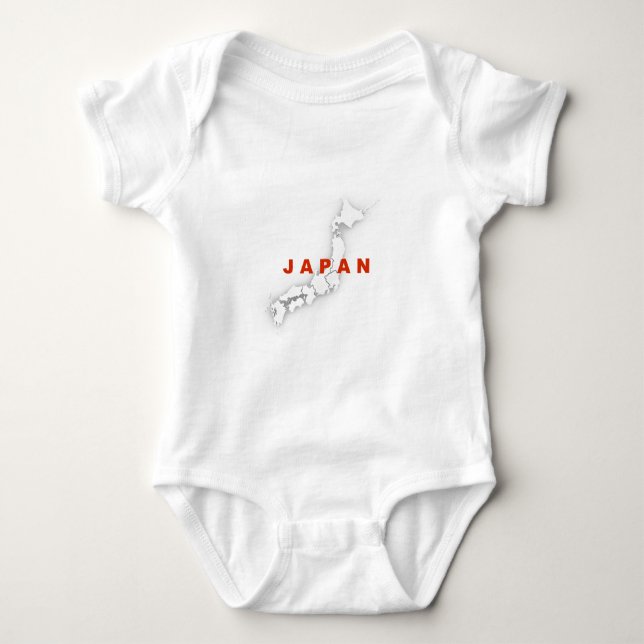 T-shirts Mapa do Contorno do Japão (Frente)