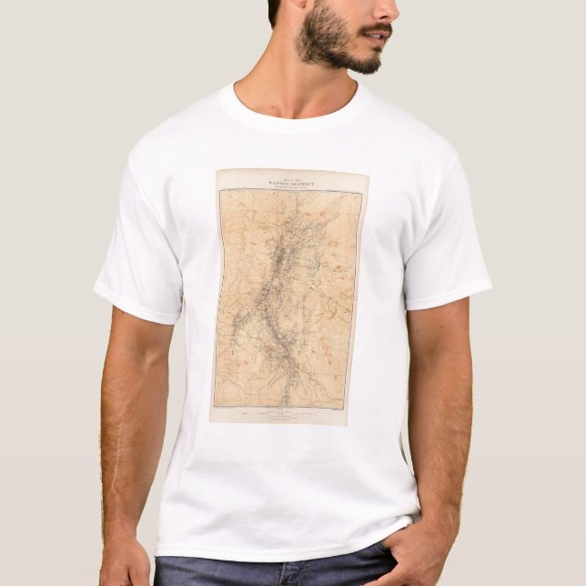 T-shirts Mapa do distrito de Washoe que mostra (Frente)