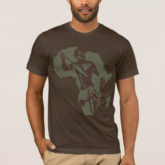 T-shirts Mapa do guerreiro e do afro-americano africanos de