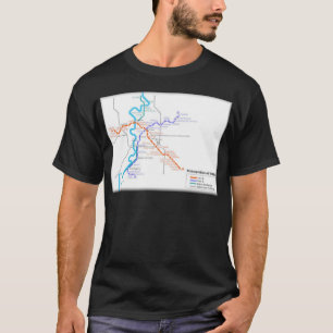 T-shirts Mapa do metro de Roma
