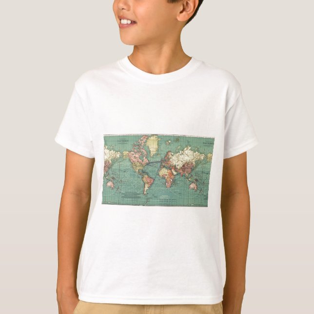 T-shirts Mapa do mundo 1919 (Frente)