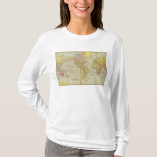T-shirts Mapa do mundo com pistas de transporte