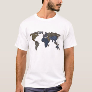 T-shirts Mapa do mundo de jeans