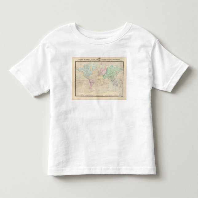 T-shirts Mapa do mundo histórico 2 (Frente)