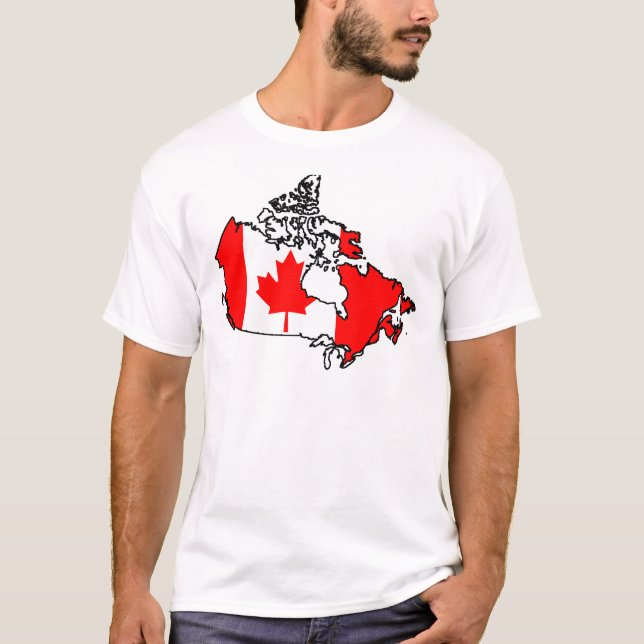 T-shirts mapa do pavilhão canadense (Frente)