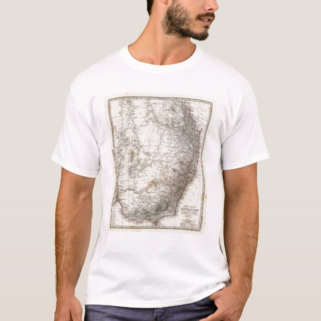 T-shirts Mapa do sudeste de Austrália (Frente)