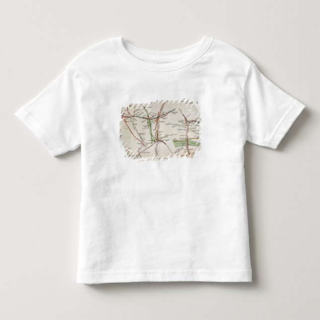 T-shirts Mapa do transporte de Londres, c.1915 (Frente)