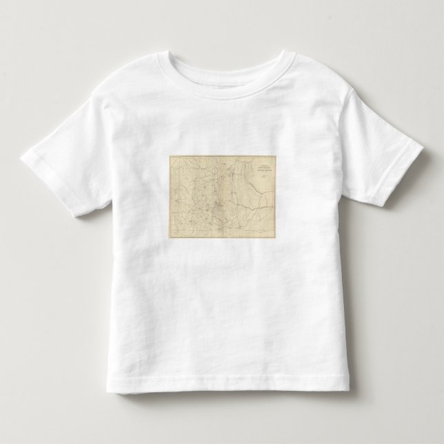 T-shirts Mapa do triangulação de Colorado (Frente)