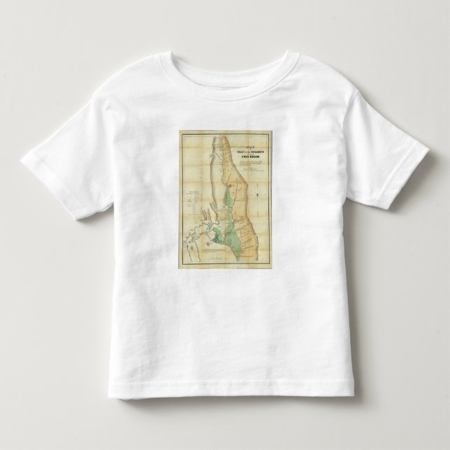 T-shirts Mapa do vale do Sacramento (Frente)