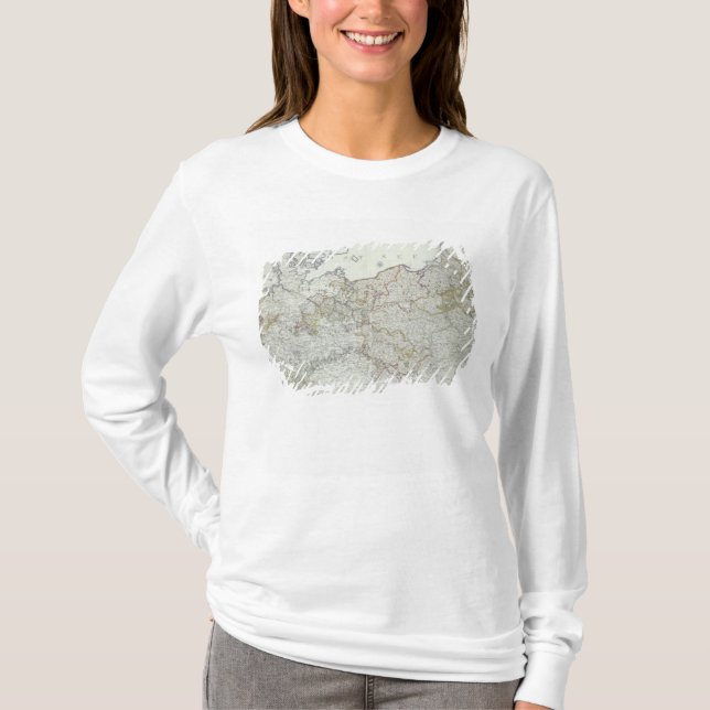 T-shirts Mapa dos estados prussianos em 1799 (Frente)