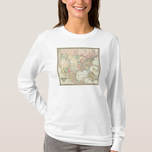 T-shirts Mapa dos Estados Unidos da América (Frente)