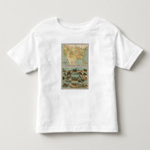 T-shirts Mapa dos Estados Unidos da América 2