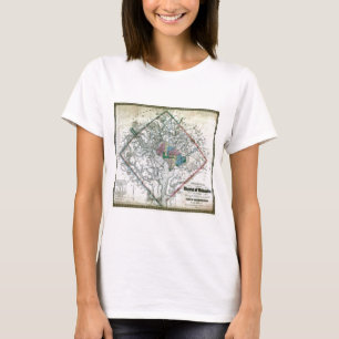 T-shirts Mapa e bandeira do Washington DC