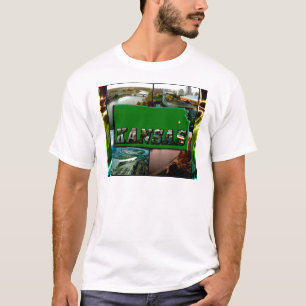 T-shirts Mapa e fotos de Kansas