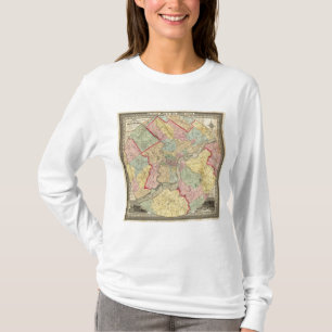 T-shirts Mapa em torno da cidade de Philadelphfia